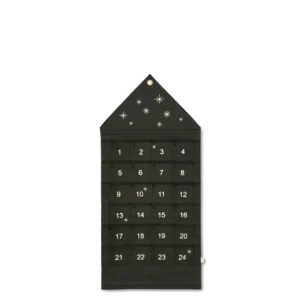 Star Christmas Calendar - Dark Green/Dull Gold