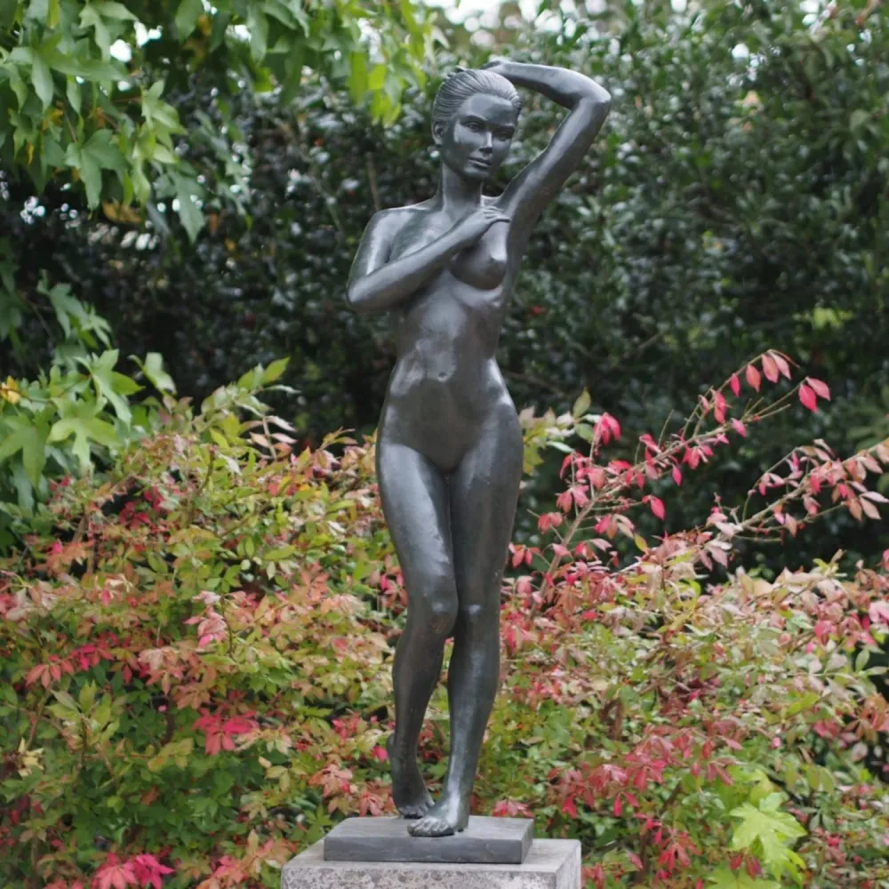 Statue en bronze debout 120x29x35cm (HxLxP)