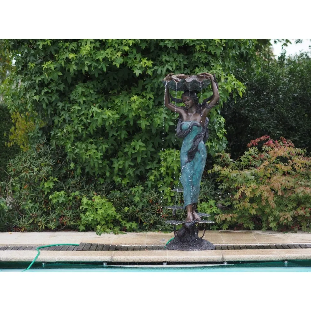 Statue en bronze Fontaine femme 200x75x70cm (HxLxL)