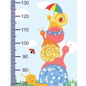 Sticker medidor infantil Caracoles 50x105