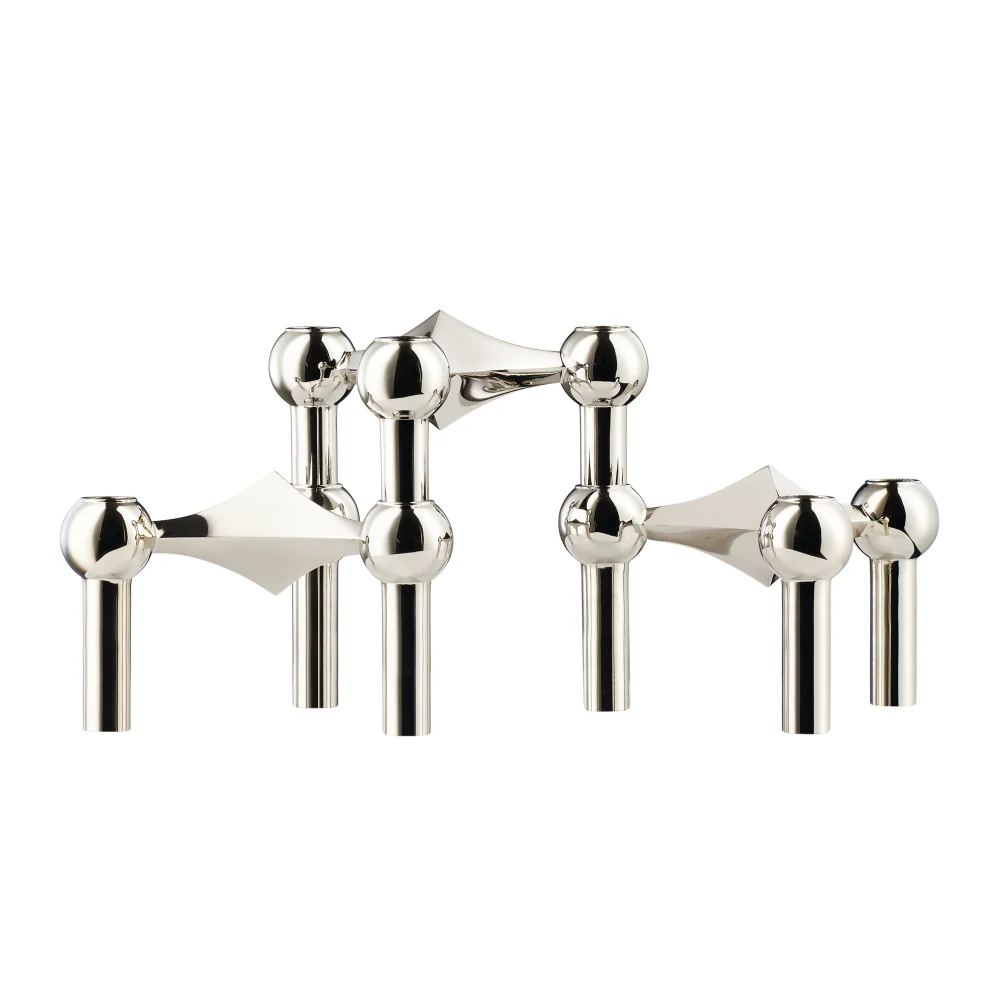 STOFF Chromé - Bougeoirs Set de 3 STOFF Nagel