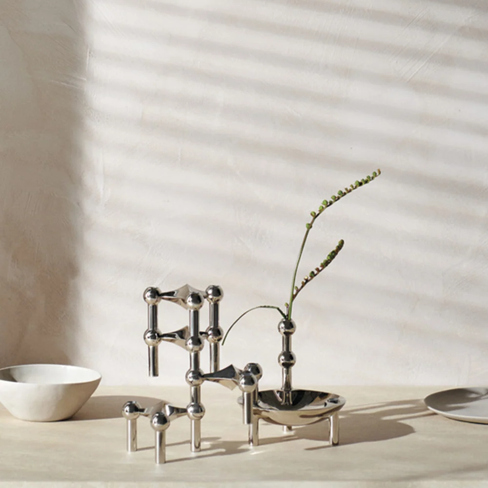 STOFF Chromé - Bougeoirs Set de 3 STOFF Nagel