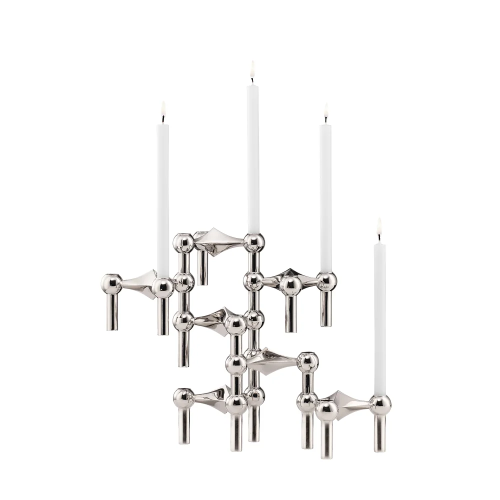 STOFF Chromé - Bougeoirs Set de 3 STOFF Nagel