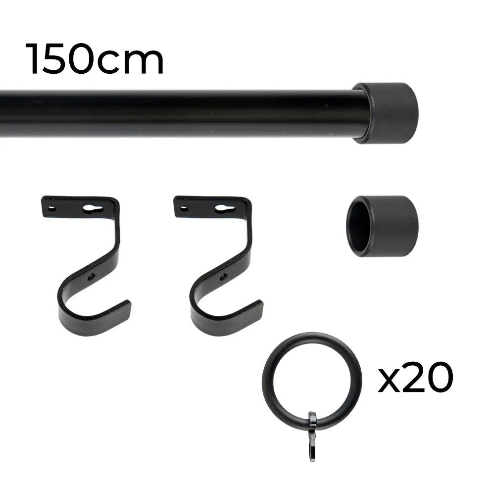 Tringle à rideau Ø22mm Bouchon Avec anneaux Installation au plafond Stor Planet Boutique