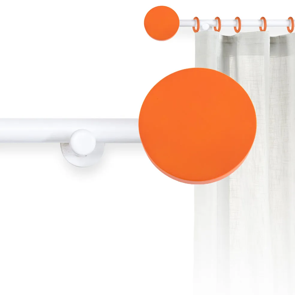 Tringle à rideau Ø22mm Cercle orange Avec anneaux Installation au mur Stor Planet Boutique