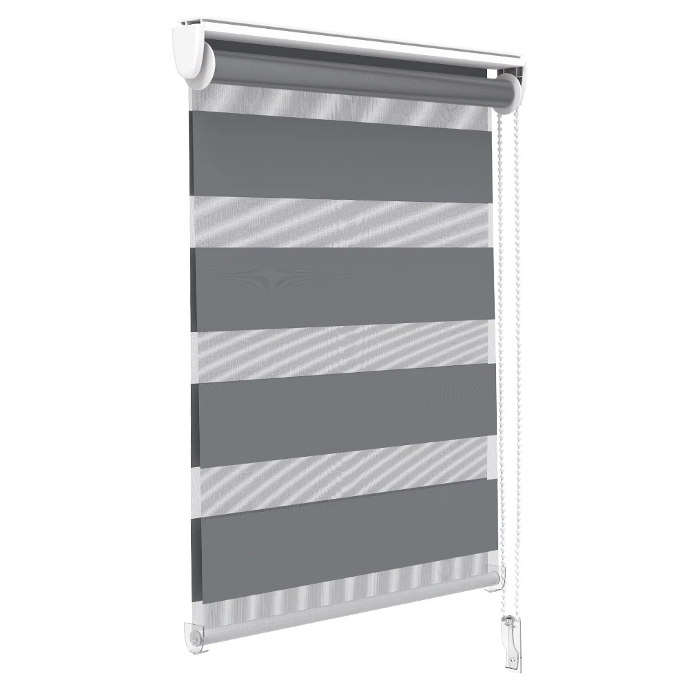 Store enrouleur jour nuit double 45x150cm Gris