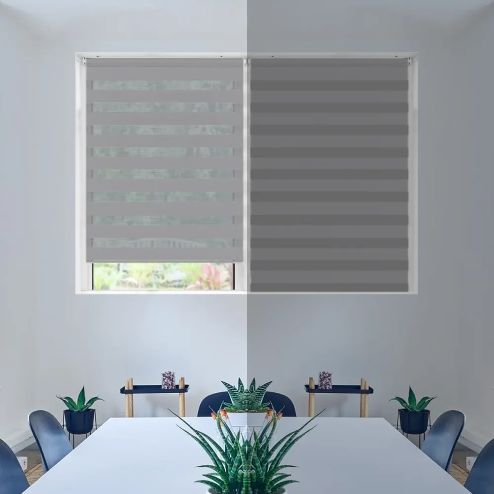 Store enrouleur jour nuit double 45x150cm Gris