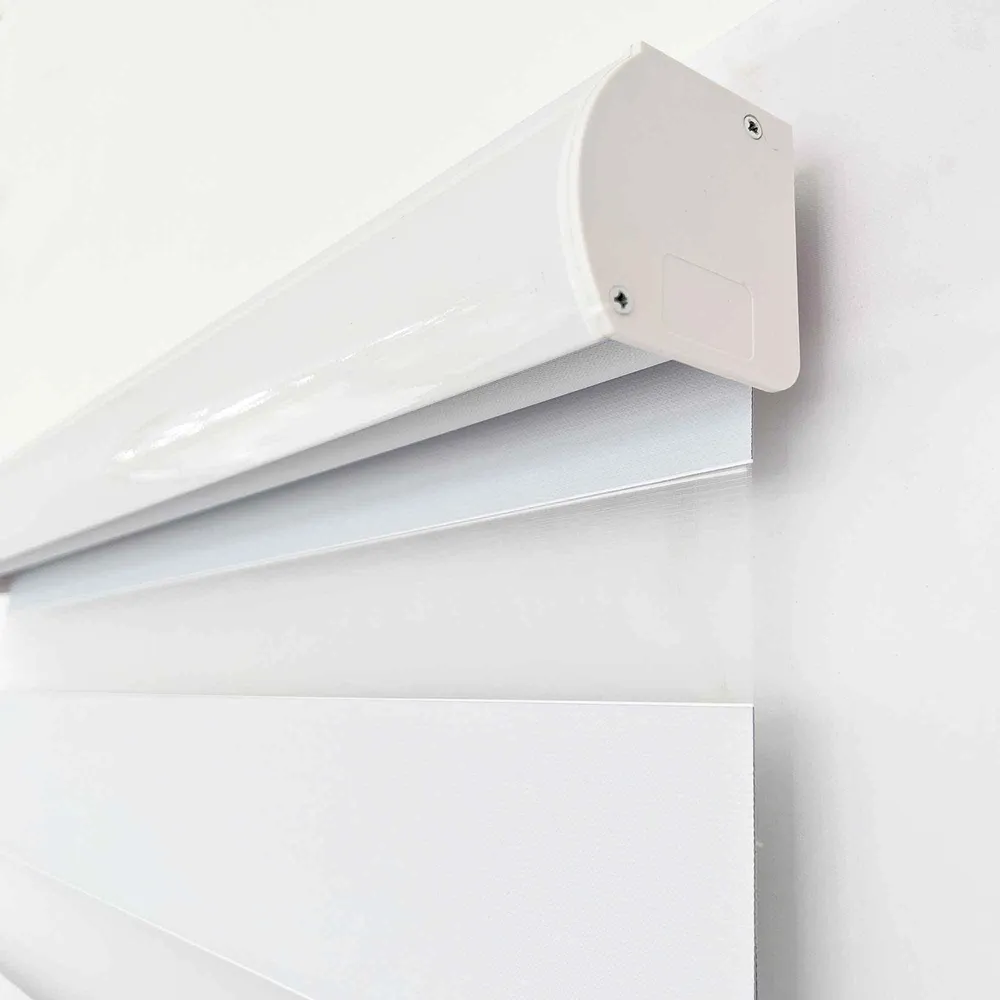 Store sans cordon en polyester blanc, 18"x84"