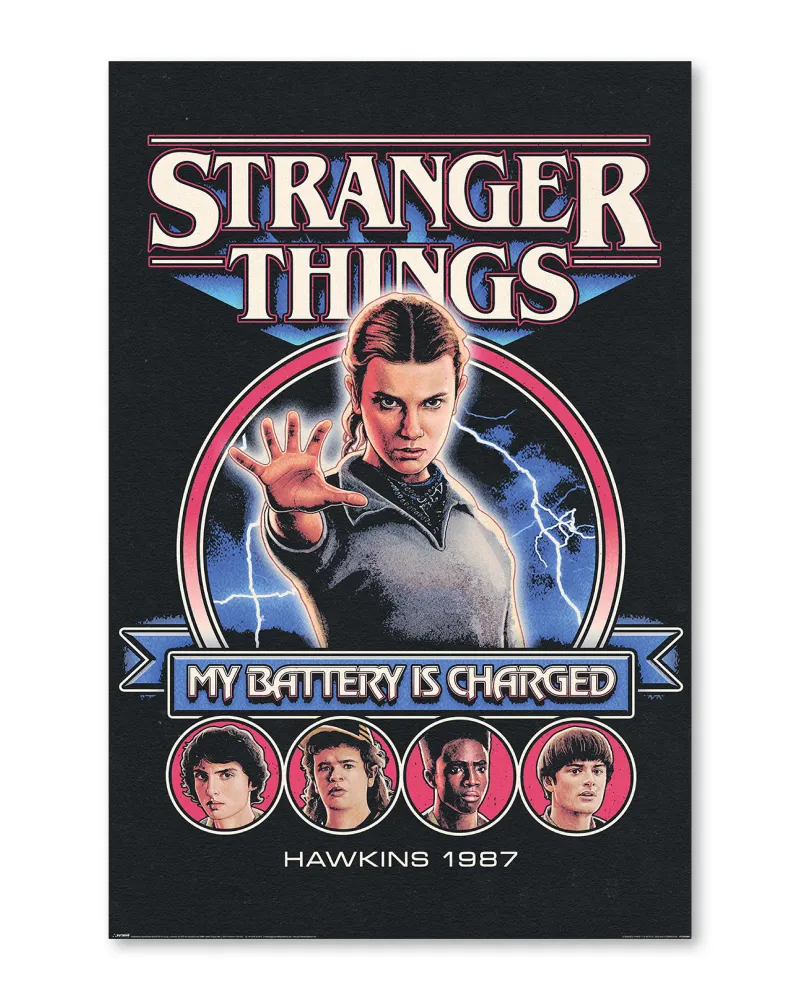 Stranger Things 5 Poster Ma batterie est chargée