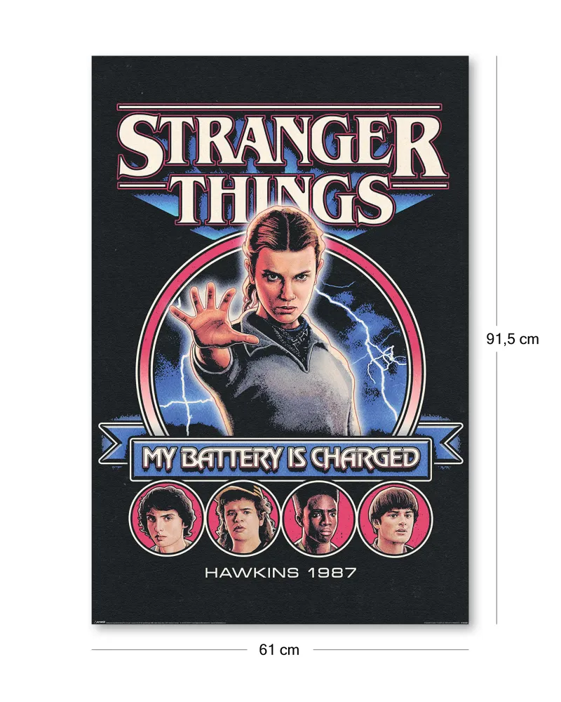 Stranger Things 5 Poster Ma batterie est chargée