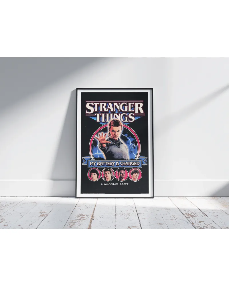 Stranger Things 5 Poster Ma batterie est chargée