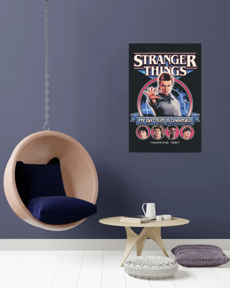 Stranger Things 5 Poster Ma batterie est chargée