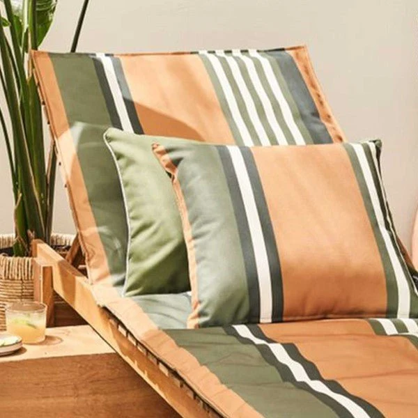 Coussin bain de soleil Oleron 65x200 cm Oil Green SUD ETOFFE