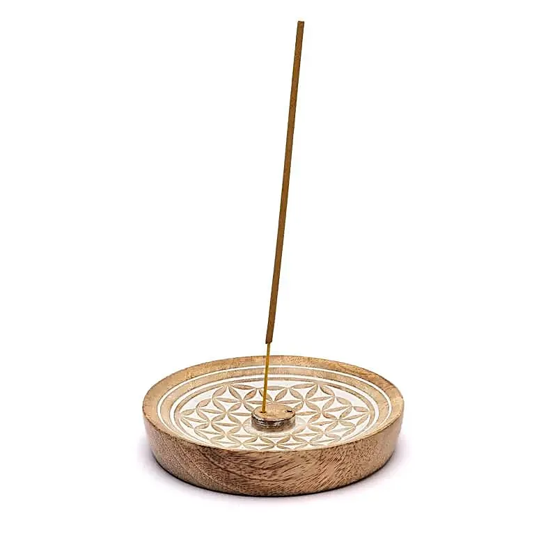 Support Burning Sfummed Mango Wood Wood - Fleur de la vie