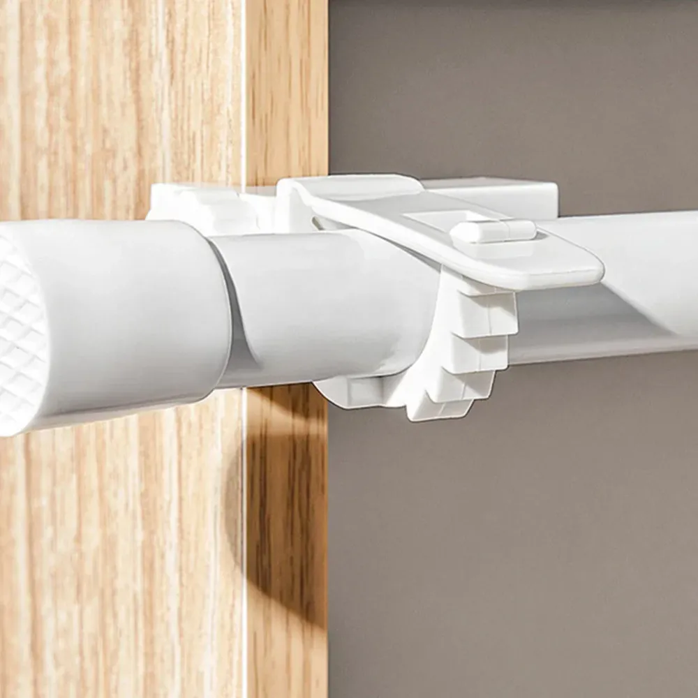 Support de tringle à rideau réglable blanc sans perçage pour décoration intérieure moderne
