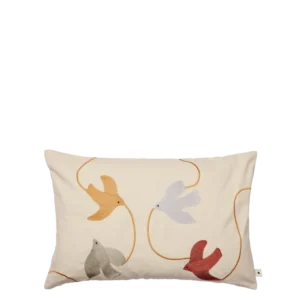 Swif Bird Embroidered Cushion Cover - Rectangular - Multi