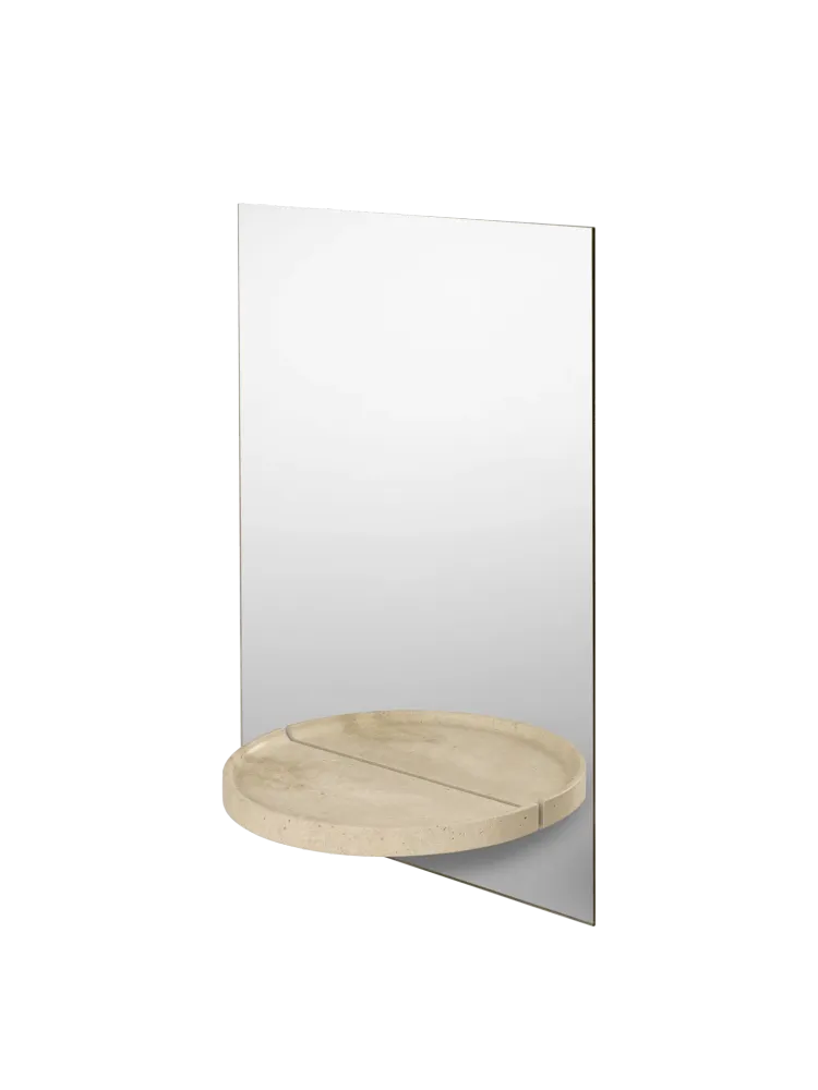 Symmetry Mirror - Travertine