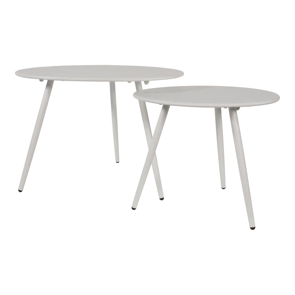 Table d'appoint Rafael métal blanc Ø60x41cm