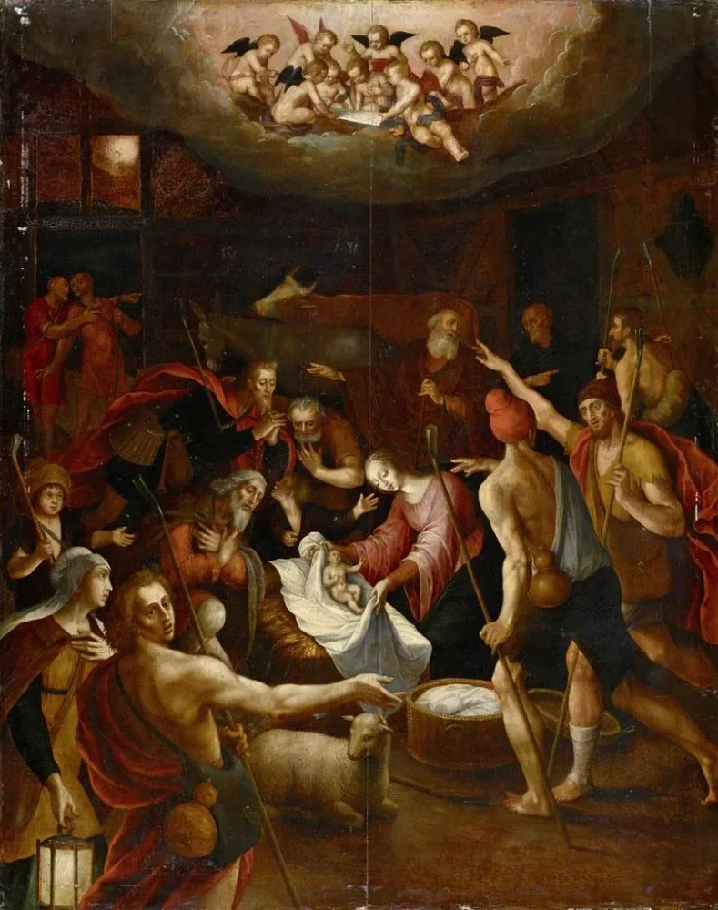 Tableau Adoration des bergers - Aegidius Sadeler II | Reproduction