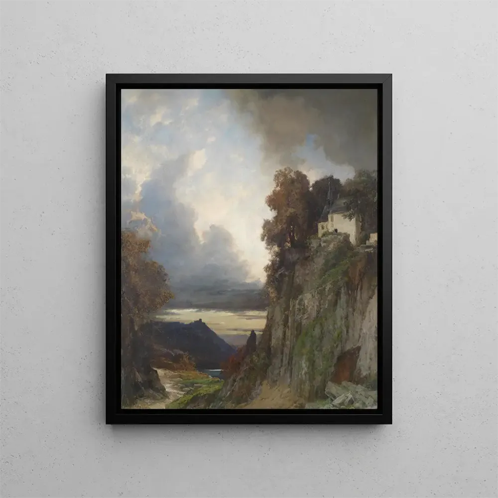 Tableau Ambiance nocturne sur le Rhin - Albert Flamm | Reproduction