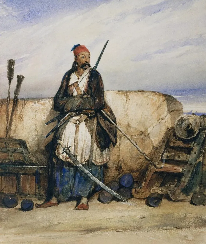 Tableau Un artilleur turc - Alexandre-Gabriel Decamps | Reproduction