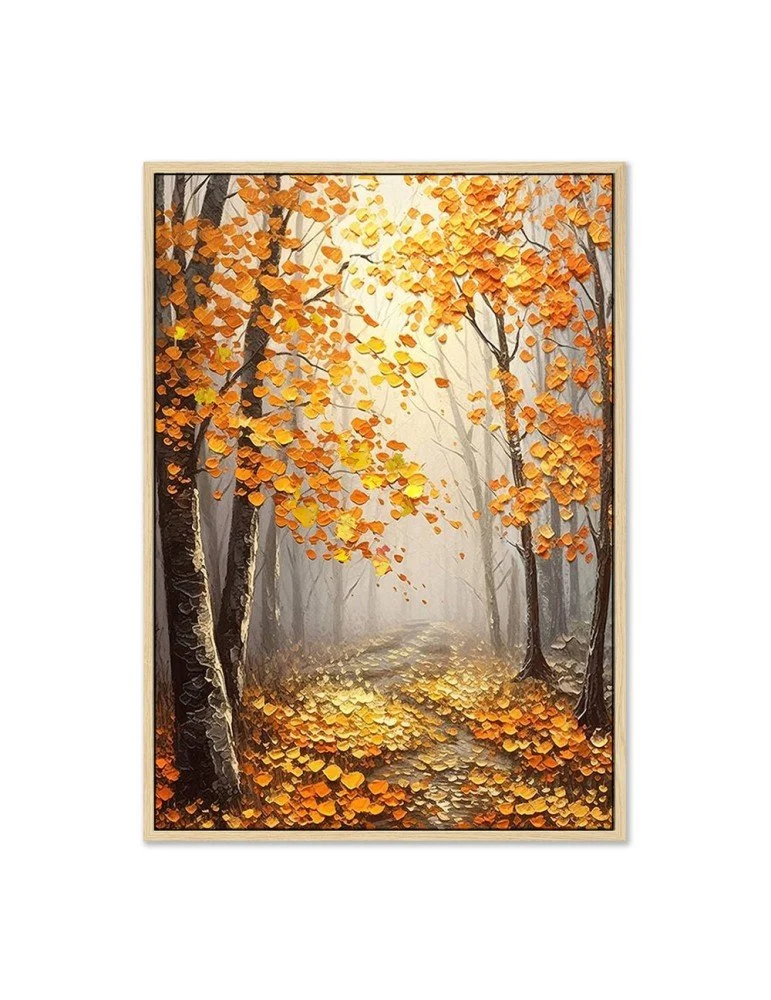 Tableau Automne - Toile retouchée à la main