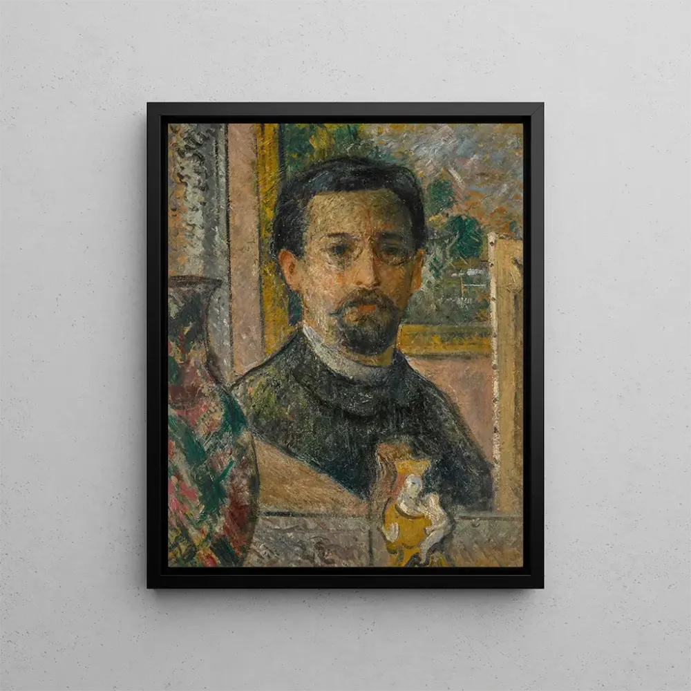 Tableau Autoportrait à la statuette - Gustave Loiseau | Reproduction