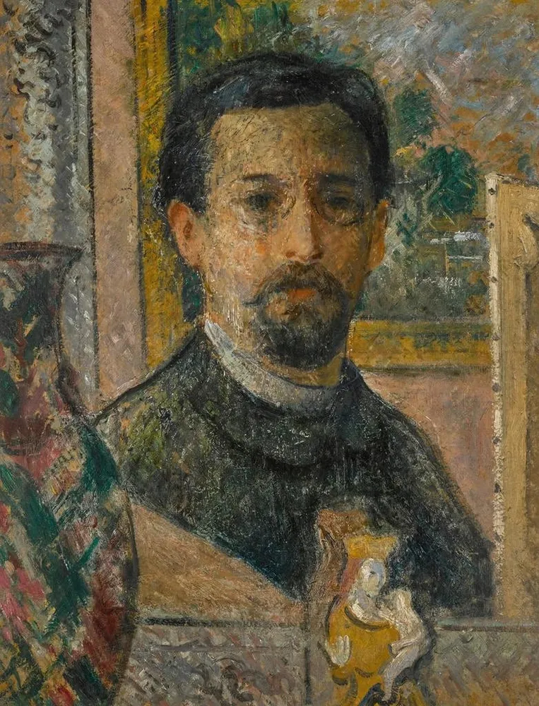 Tableau Autoportrait à la statuette - Gustave Loiseau | Reproduction