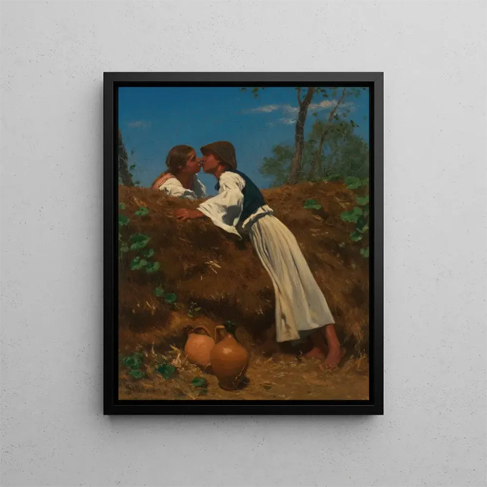 Tableau Le Baiser II - August von Pettenkofen | Reproduction
