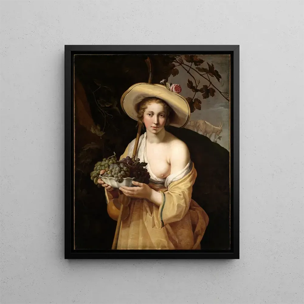 Tableau Bergère avec un bol de raisins - Abraham Bloemaert | Reproduction