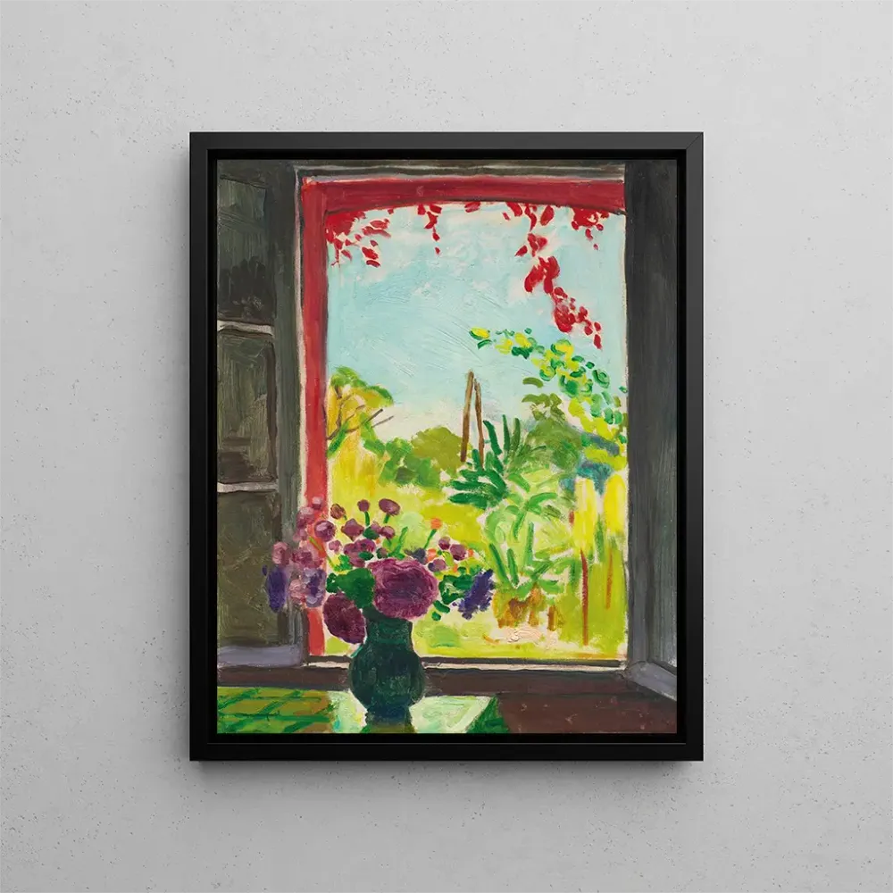 Tableau Bouquet sur une table devant la fenêtre à Méricourt - Albert Marquet | Reproduction