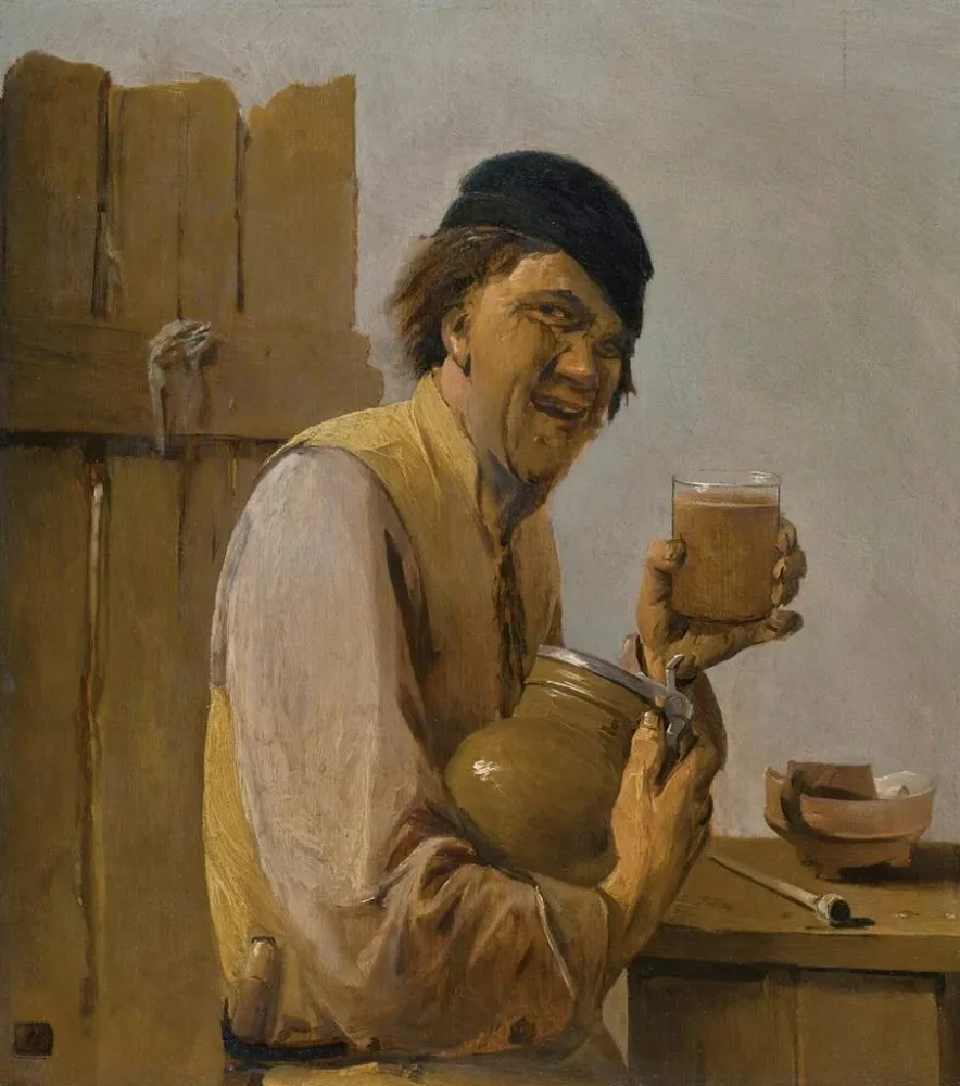 Tableau Le buveur - Abraham Diepraam | Reproduction