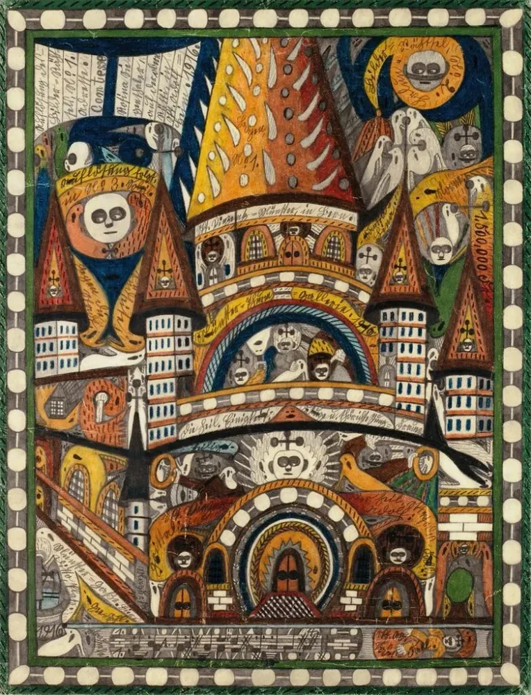 Tableau Cathédrale Saint-Vincent de Berne - Adolf Wölfli | Reproduction