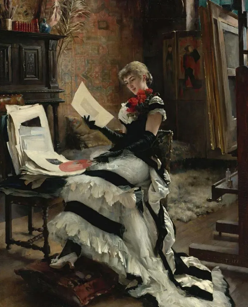 Tableau Chez Lartiste Les Gravures - Albert Edelfelt | Reproduction