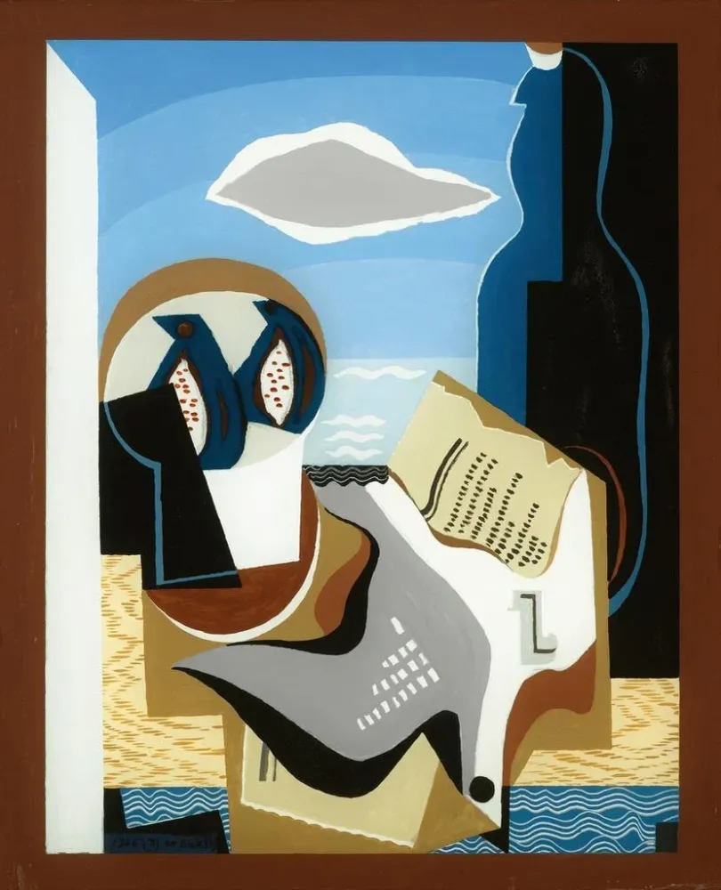 Tableau Composition, l'Oiseau - Louis Marcoussis | Reproduction