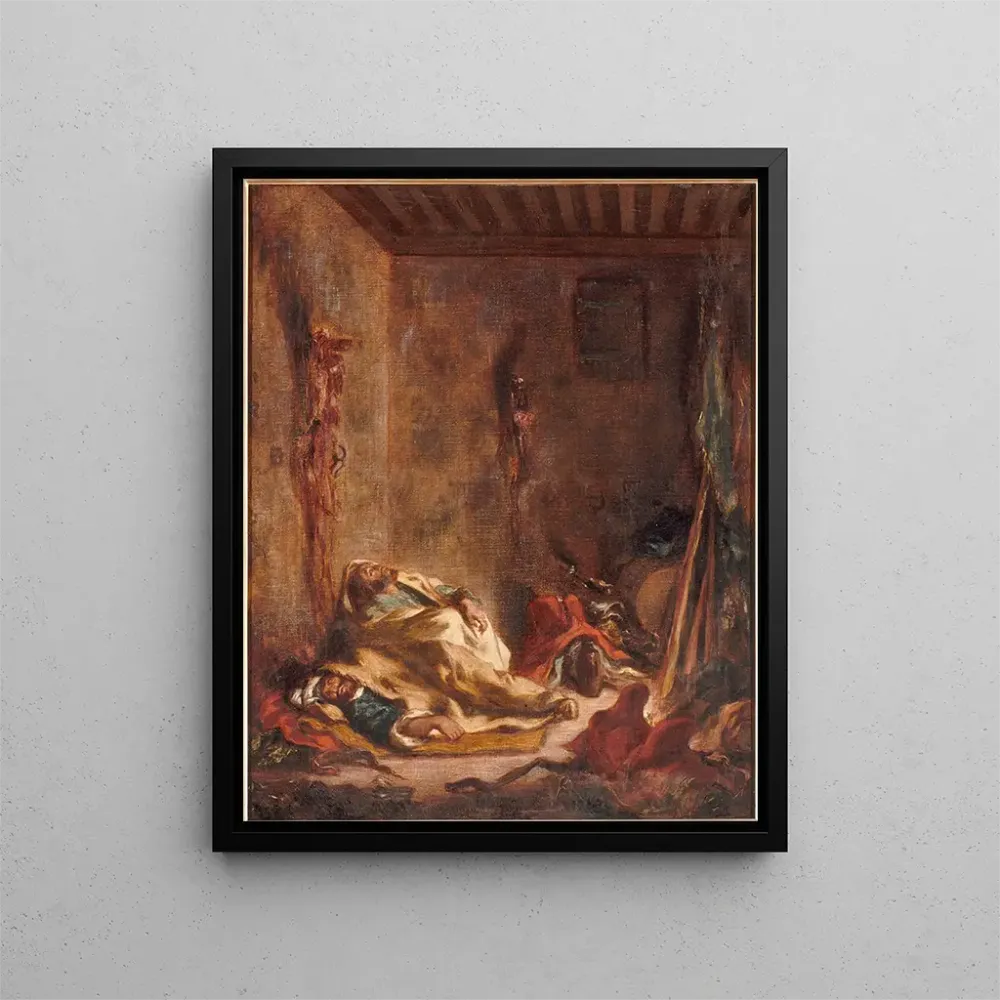 Tableau Le corps de garde à Meknès - Eugène Delacroix | Reproduction