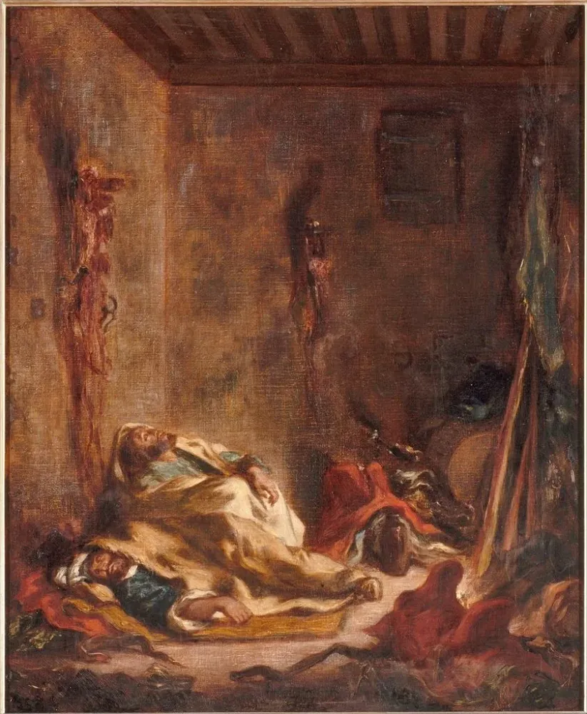 Tableau Le corps de garde à Meknès - Eugène Delacroix | Reproduction