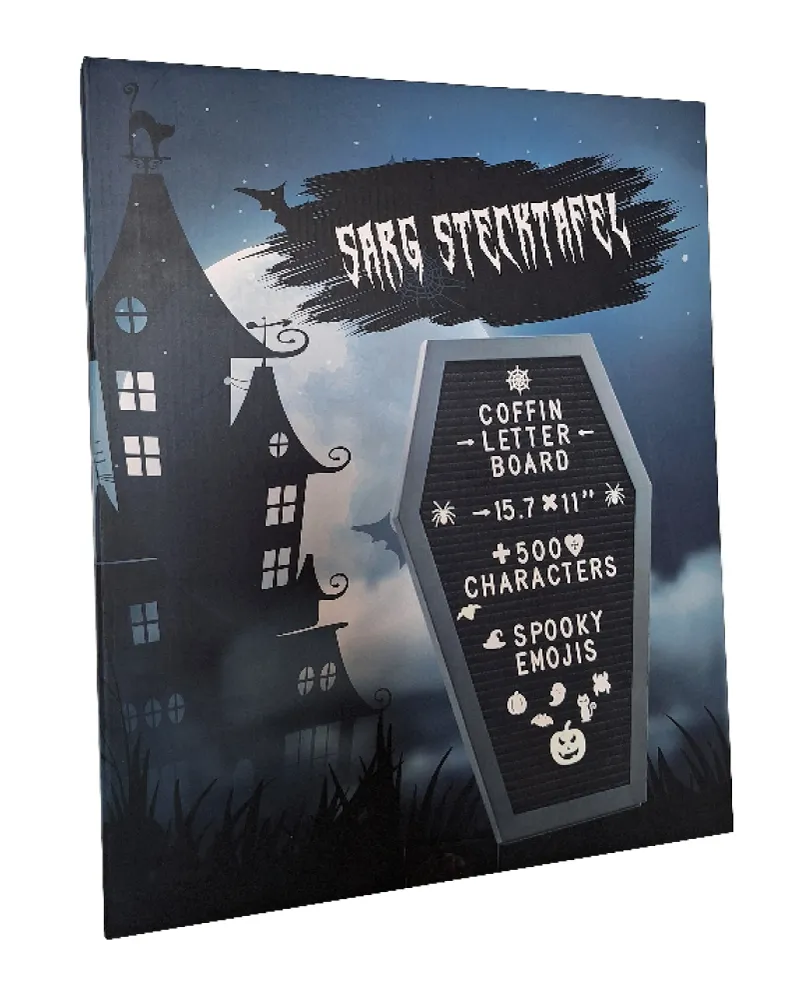 Tableau d'affichage cercueil d'Halloween à poser ou à suspendre