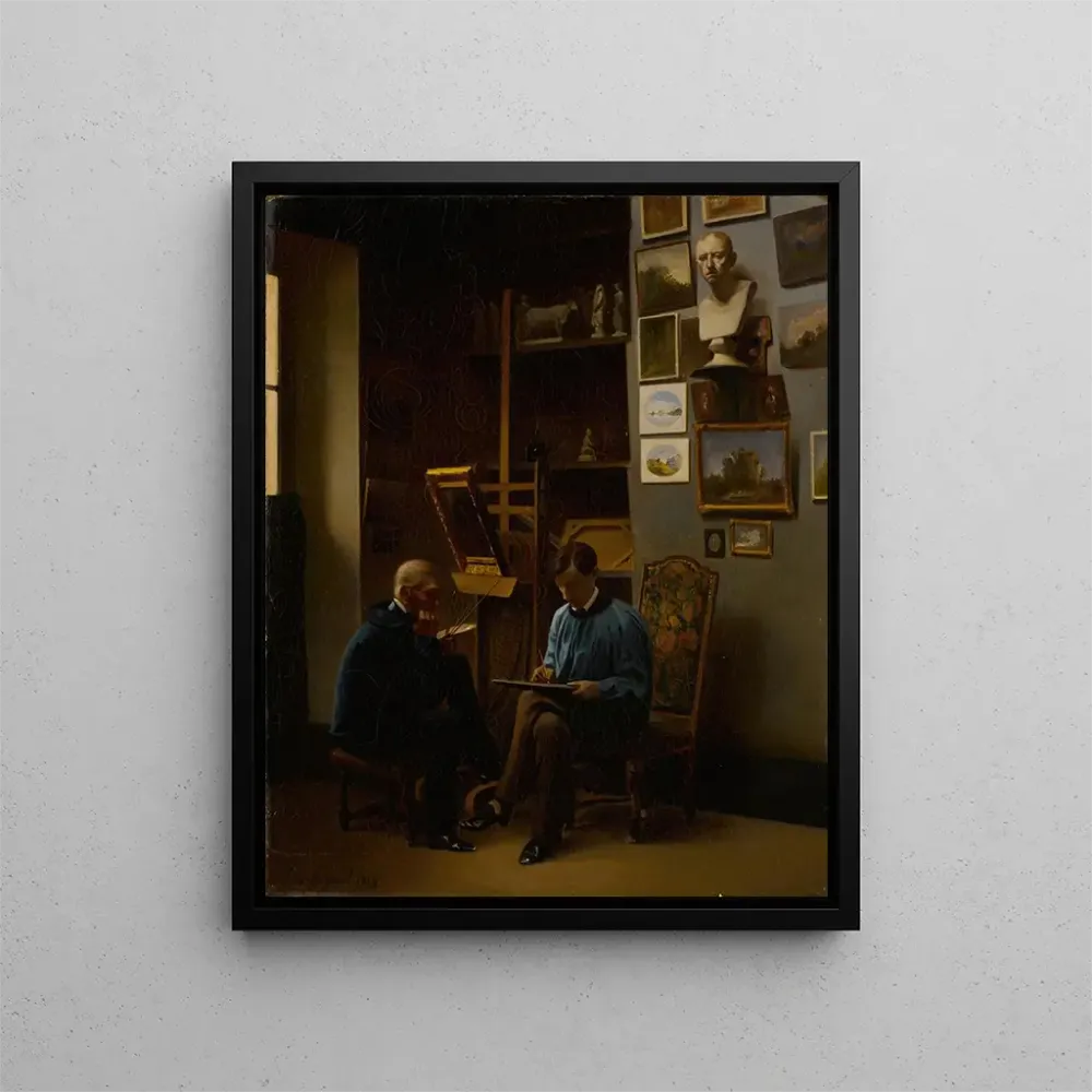 Tableau Dans l'atelier de l'artiste - . Monvel | Reproduction