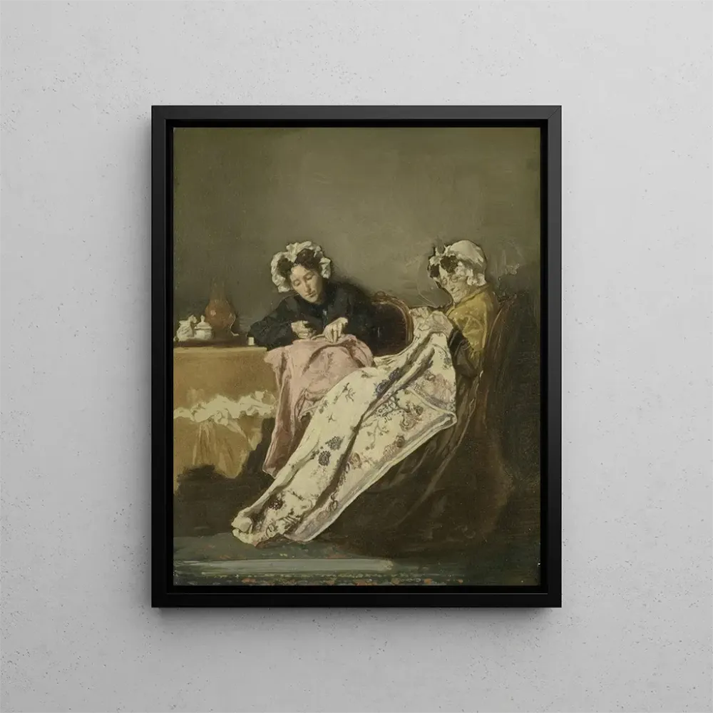 Tableau Deux dames à leur couture - Alexander Hugo Bakker Korff | Reproduction