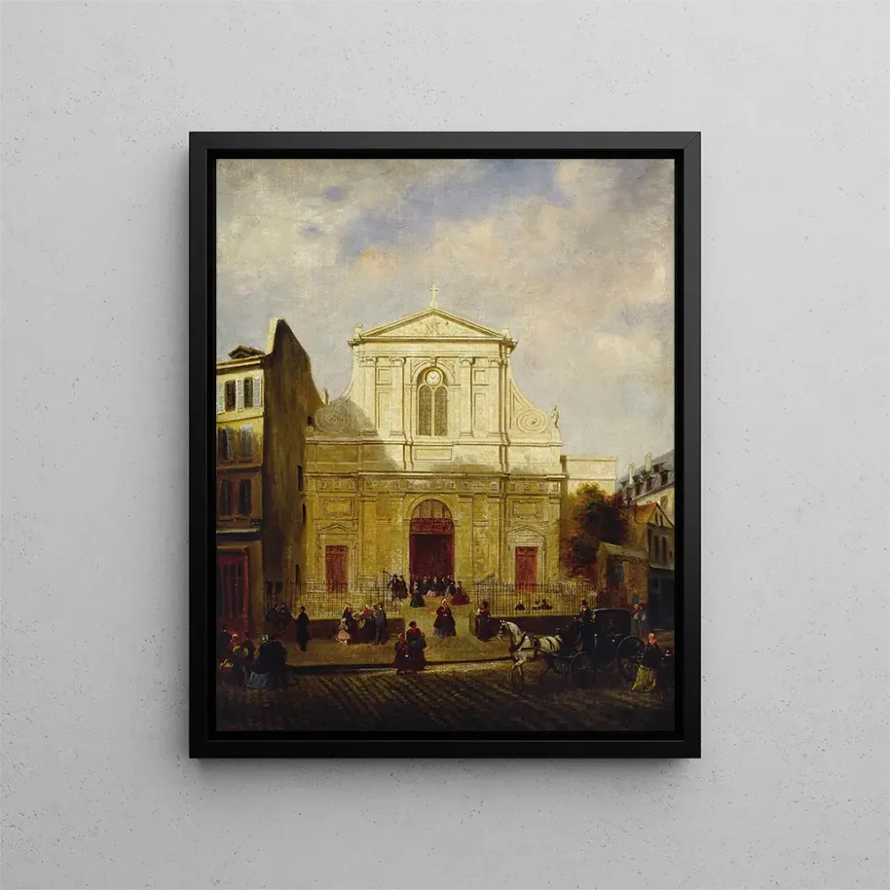 Tableau La façade de l'église des Blancs-Manteaux 1865 - Anonyme | Reproduction
