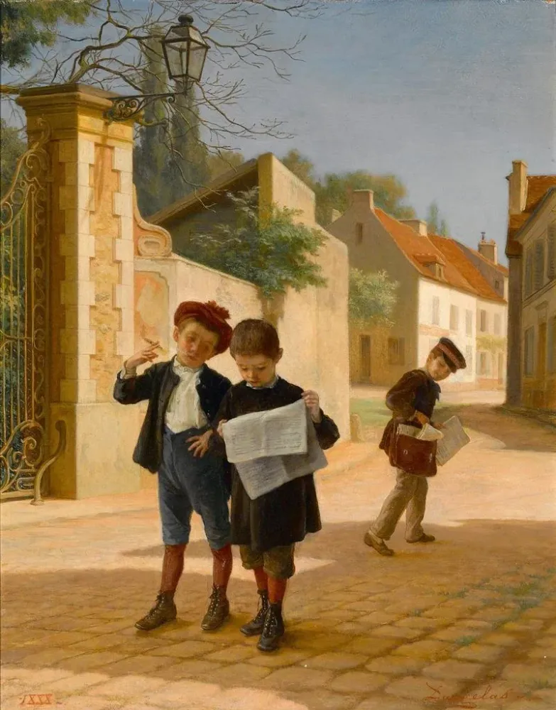 Tableau Farces d'écoliers - André Henri Dargelas | Reproduction