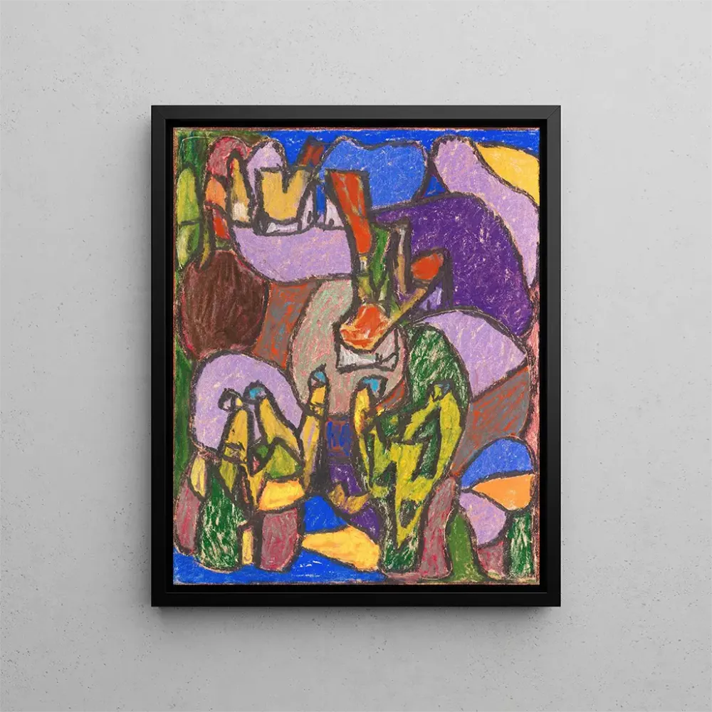 Tableau Figures sans titre - Adolf Hölzel | Reproduction