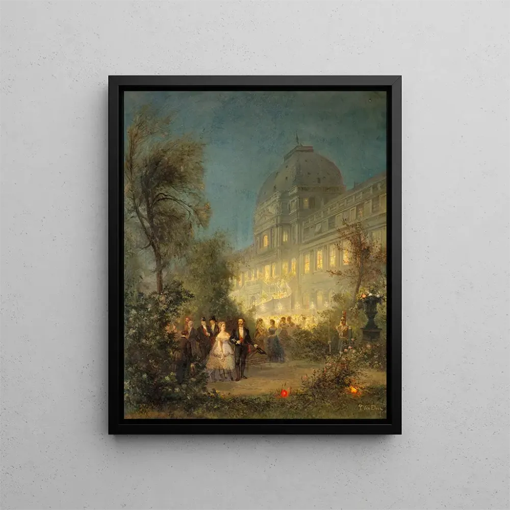 Tableau Fête de nuit aux Tuileries le 10 juin 1867 à l'occasion de la visite des souverains étrangers à l'exposition unive...