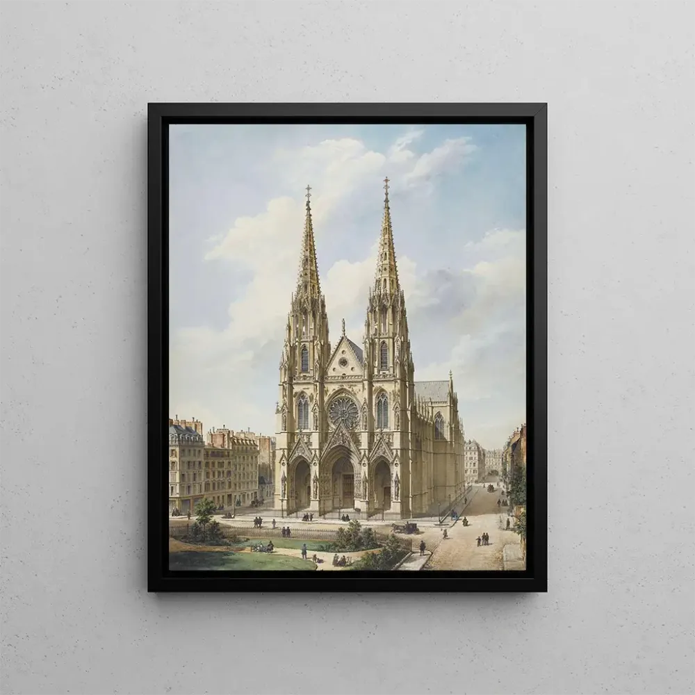Tableau Église Sainte - Clotilde à Paris - Max Berthelin | Reproduction