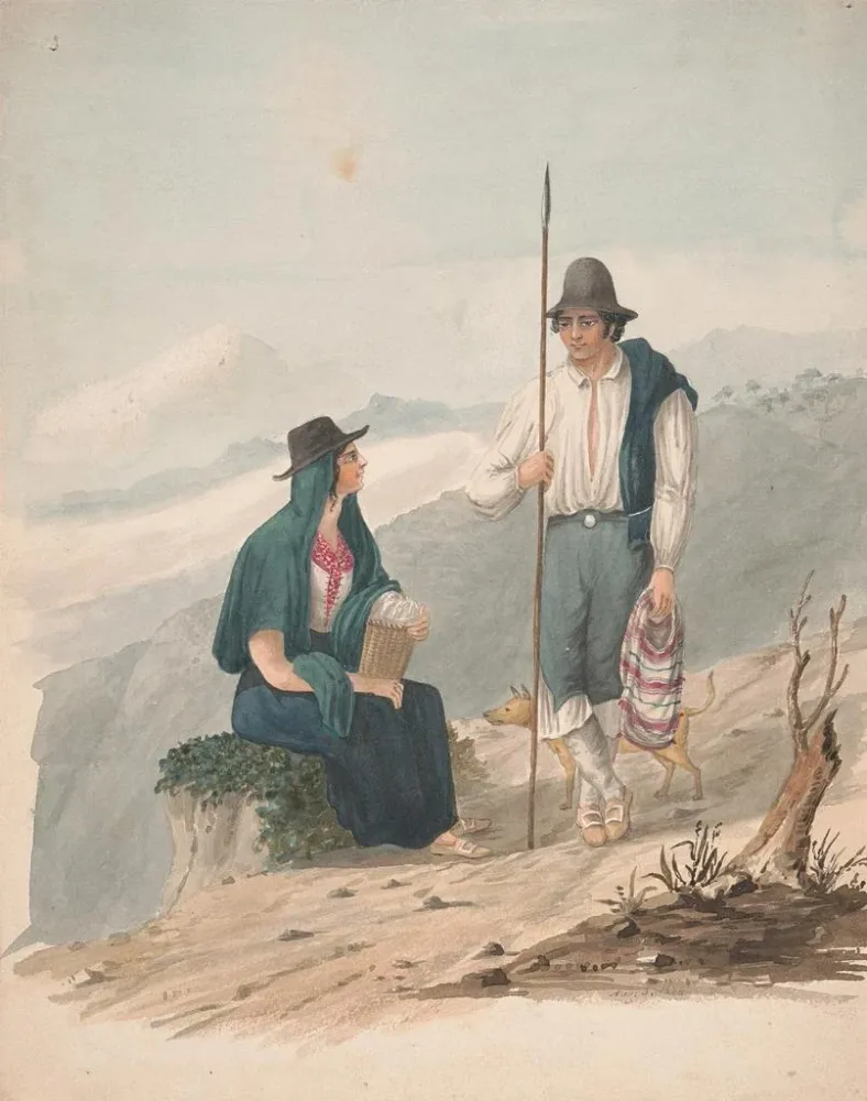 Tableau Homme et femme de Chasna Tenerife - Alfred Diston | Reproduction