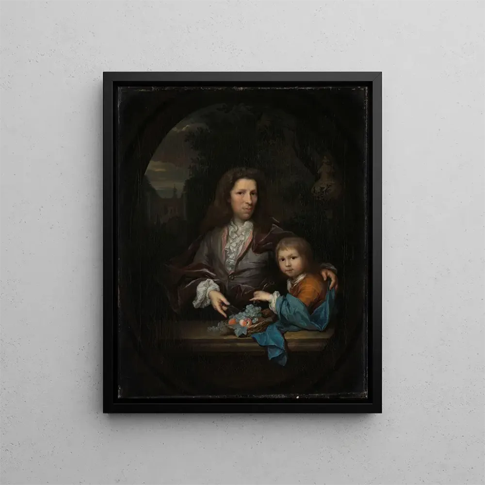 Tableau Jan van de Poll 1668-1745 et son fils Harmen Hendrick 1697-1772 - Arnold Boonen | Reproduction