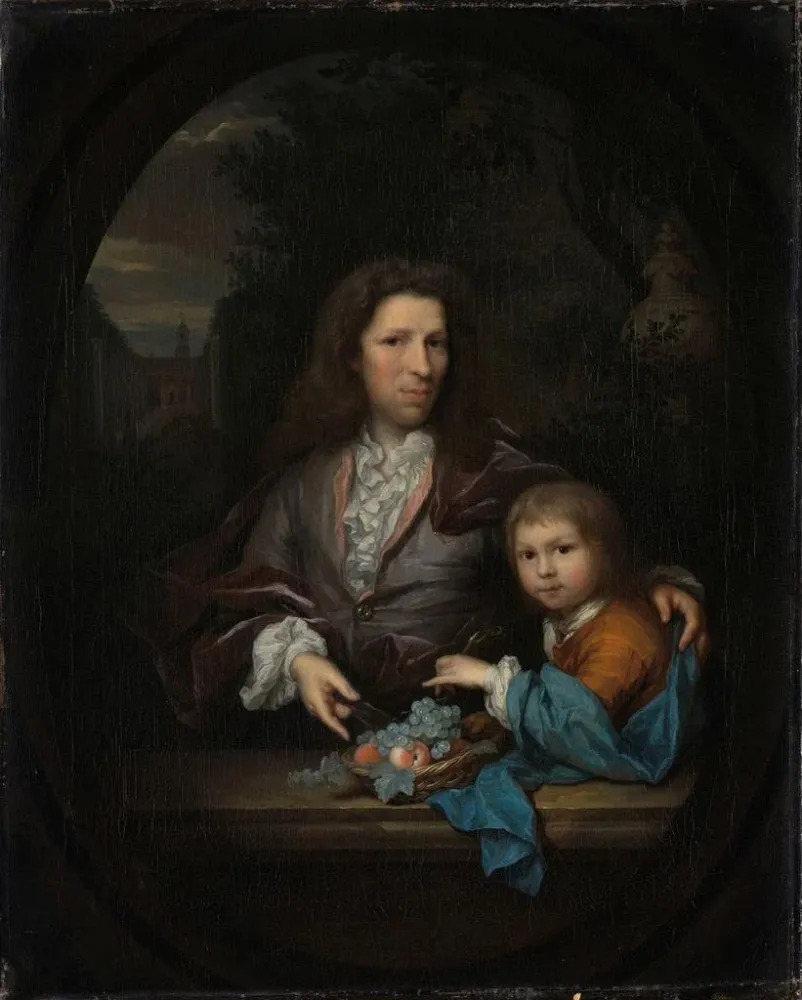 Tableau Jan van de Poll 1668-1745 et son fils Harmen Hendrick 1697-1772 - Arnold Boonen | Reproduction