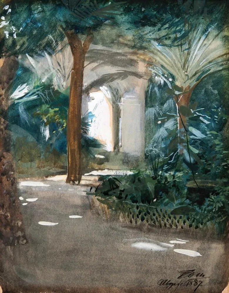 Tableau Jardin à Alger - Anders Zorn | Reproduction