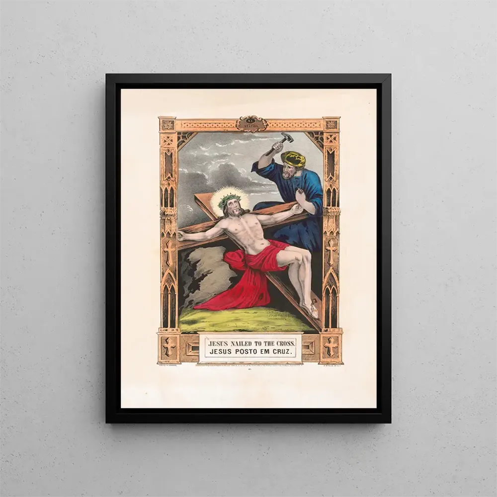 Tableau Jésus cloué sur la croix - Currier & Ives | Reproduction